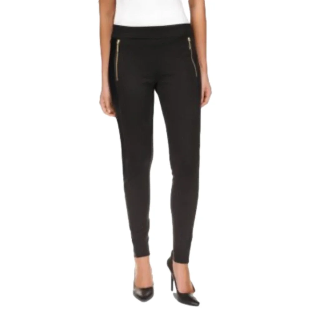 Anne Klein Womens 4P‎ Black High Waist Stretch Legging Pants Workwear NWT